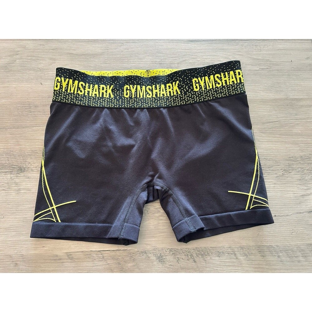 Gymshark Apex Seamless Shorts Size Small Black Green Logo Gym Activewear Workout